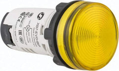 Schneider Electric - 24 V Yellow Lens LED Pilot Light - Round Lens, Screw Clamp Connector, 29mm Wide - Apex Tool & Supply