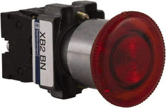 Schneider Electric - 22mm Mount Hole, Extended Mushroom Head, Pushbutton Switch Only - Round, Red Pushbutton, Maintained (MA), Momentary (MO), On-Off-On - Apex Tool & Supply