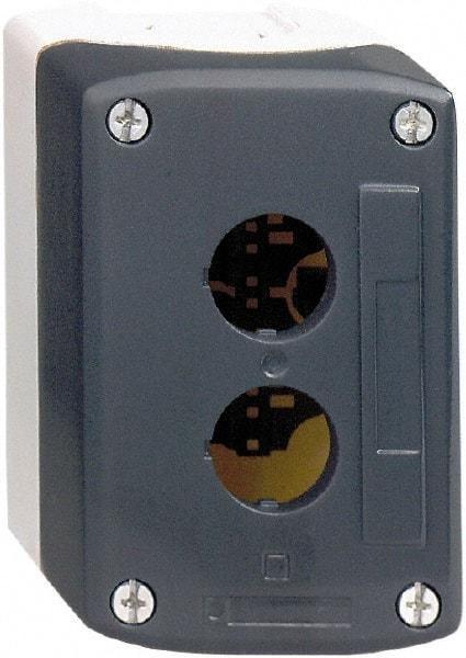 Schneider Electric - 4 Hole, 22mm Hole Diameter, Polycarbonate Pushbutton Switch Enclosure - 13, 4X NEMA Rated - Apex Tool & Supply