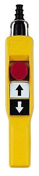 Schneider Electric - 3 Operator, Pushbutton Pendant Control Station - Emergency Stop (Legend), 2NO/1NC Contact - Apex Tool & Supply