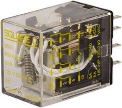 Square D - Electromechanical Plug-in General Purpose Relay - 5 Amp at 240 VAC, 4PDT, 24 VDC - Apex Tool & Supply