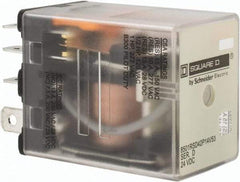 Square D - Electromechanical Plug-in General Purpose Relay - 10 Amp at 240 VAC, DPDT, 24 VDC - Apex Tool & Supply
