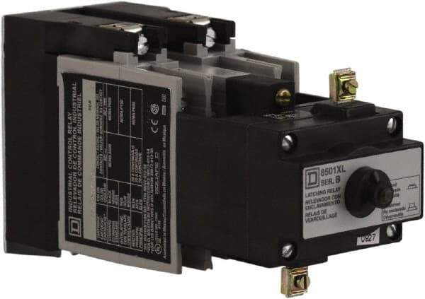 Square D - Electromechanical Screw Clamp General Purpose Relay - 10 Amp at 600 VAC, 4NO, 110 VAC at 50 Hz & 120 VAC at 60 Hz - Apex Tool & Supply