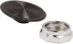 Schneider Electric - Extended Mushroom Head Pushbutton Switch 2-1/4" Snap-In Knob - Black, Round Button, Nonilluminated - Apex Tool & Supply