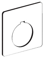 Schneider Electric - Square, Plastic Legend Plate - Blank - White Background, 30mm Hole Diameter, 57 Inch Square - Apex Tool & Supply