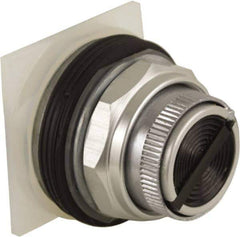 Schneider Electric - 30mm Mount Hole, Pushbutton Switch Only - Round, Black Pushbutton, Nonilluminated, Maintained (MA), Momentary (MO) - Apex Tool & Supply