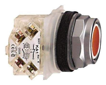 Schneider Electric - 30mm Mount Hole, Flush, Pushbutton Switch with Contact Block - Octagon, Red Pushbutton, Momentary (MO) - Apex Tool & Supply