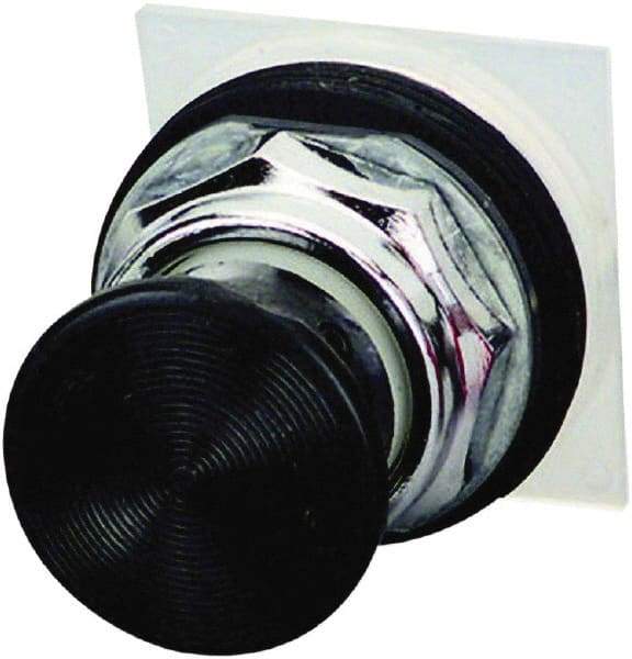Schneider Electric - 30mm Mount Hole, Extended Straight, Pushbutton Switch Only - Round, Black Pushbutton, Momentary (MO), Weatherproof, Dust and Oil Resistant - Apex Tool & Supply