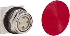 Schneider Electric - 30mm Mount Hole, Extended Straight, Pushbutton Switch Only - Round, Red Pushbutton, Momentary (MO), Weatherproof, Dust and Oil Resistant - Apex Tool & Supply