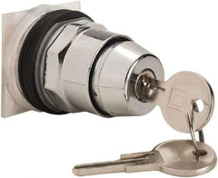 Schneider Electric - 30mm Mount Hole, 3 Position, Knob and Pushbutton Operated, Selector Switch Only - Black, Maintained (MA), without Contact Blocks, Weatherproof and Dust and Oil Resistant - Apex Tool & Supply