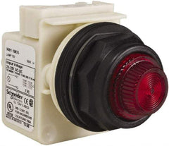 Schneider Electric - 24 V, 28 V Red Lens Indicating Light - Round Lens, Screw Clamp Connector, Corrosion Resistant, Dust Resistant, Oil Resistant - Apex Tool & Supply