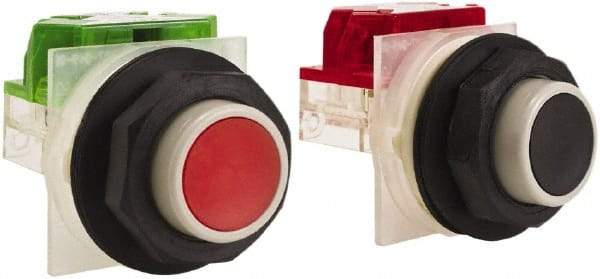 Schneider Electric - 30mm Mount Hole, Extended Straight, Pushbutton Switch - Momentary (MO) - Apex Tool & Supply