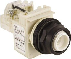 Schneider Electric - 110 VAC at 50/60 Hz via Transformer, 120 VAC at 50/60 Hz via Transformer Press-to-Test Indicating Light - Round Lens, Screw Clamp Connector, Corrosion Resistant, Dust Resistant, Oil Resistant - Apex Tool & Supply