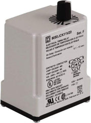 Square D - DPDT Time Delay Relay - 10 Contact Amp, 110 VDC & 120 VAC - Apex Tool & Supply