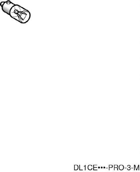 Schneider Electric - Pushbutton Switch Bulb - Clear, Incandescent Lamp, Illuminated - Apex Tool & Supply