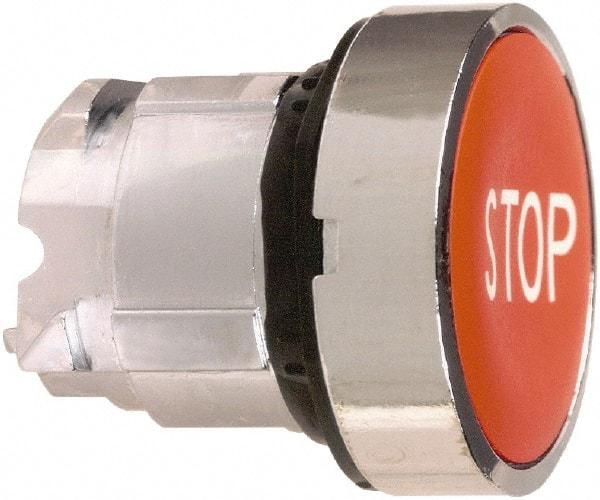 Schneider Electric - 22mm Mount Hole, Flush, Pushbutton Switch Only - Round, Red Pushbutton, Nonilluminated, Momentary (MO) - Apex Tool & Supply