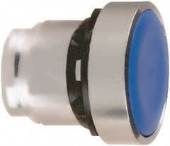 Schneider Electric - 22mm Mount Hole, Flush, Pushbutton Switch Only - Round, Blue Pushbutton, Maintained (MA) - Apex Tool & Supply