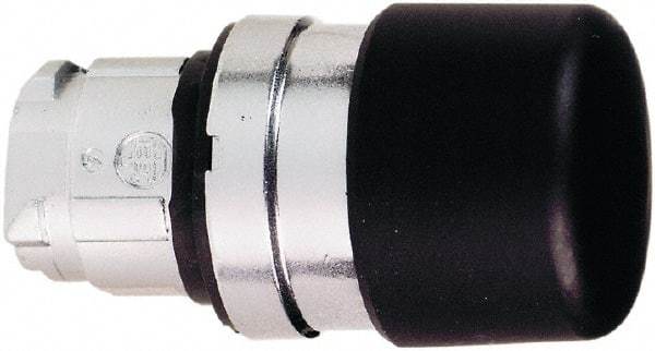 Schneider Electric - 22mm Mount Hole, Extended Mushroom Head, Pushbutton Switch Only - Round, Black Pushbutton, Nonilluminated, Momentary (MO) - Apex Tool & Supply