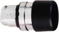 Schneider Electric - 22mm Mount Hole, Extended Mushroom Head, Pushbutton Switch Only - Round, Black Pushbutton, Nonilluminated, Momentary (MO) - Apex Tool & Supply