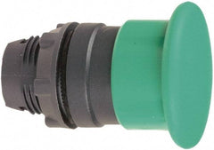 Schneider Electric - 22mm Mount Hole, Extended Mushroom Head, Pushbutton Switch Only - Round, Green Pushbutton, Illuminated, Maintained (MA) - Apex Tool & Supply