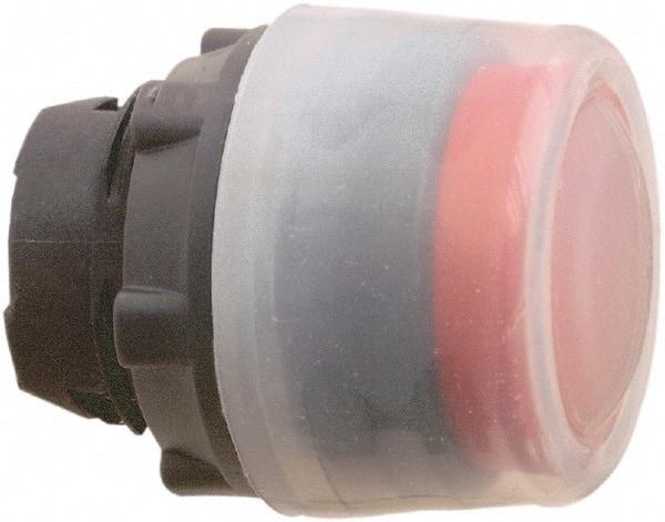 Schneider Electric - 22mm Mount Hole, Flush, Pushbutton Switch Only - Round, Red Pushbutton, Nonilluminated, Momentary (MO), Shock and Vibration Resistant - Apex Tool & Supply