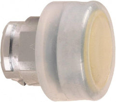 Schneider Electric - 22mm Mount Hole, Flush, Pushbutton Switch Only - Round, Yellow Pushbutton, Nonilluminated, Momentary (MO), Shock and Vibration Resistant - Apex Tool & Supply