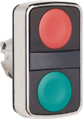 Schneider Electric - 22mm Mount Hole, Flush, Pushbutton Switch Only - Rectangle, Green and Red Pushbutton, Nonilluminated, Momentary (MO), On-Off, Shock and Vibration Resistant - Apex Tool & Supply