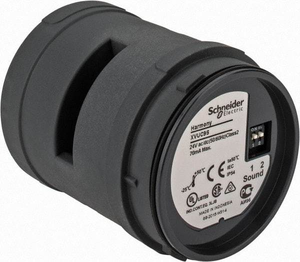 Schneider Electric - 85 to 70 dB, Audible Signal Buzzer Unit - 24 VAC, 24 VDC, 70mA, IP54 Rating, 58mm High - Apex Tool & Supply