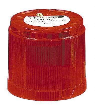 Schneider Electric - 120 VAC, Flash Discharge Tube, Red, Strobe Light - 70mm Diameter, IP40, IP42 Ingress Rating, Base Mount - Apex Tool & Supply