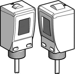 Telemecanique Sensors - Cable Connector, 60m Nominal Distance, Shock and Vibration Resistant, Through Beam Photoelectric Sensor - 24 to 240 VAC, 24 to 240 VDC, 20 Hz, Plastic, 44mm Long x 45mm Wide x 99mm High - Apex Tool & Supply