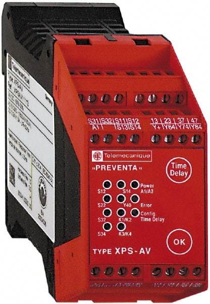 Schneider Electric - 24 VDC, Electromechanical & Solid State Screw Clamp General Purpose Relay - 6 Amp at 24 VDC, 45mm Wide x 99mm High x 114mm Deep - Apex Tool & Supply