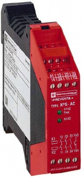 Schneider Electric - 115 VAC, 7 VA Power Rating, Electromechanical & Solid State Screw Clamp General Purpose Relay - 6 Amp at 115 VAC, 22.5mm Wide x 99mm High x 114mm Deep - Apex Tool & Supply