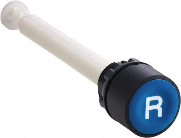 Schneider Electric - 22mm Mount Hole, Flush, Pushbutton Switch Only - Round, Blue Pushbutton, Nonilluminated - Apex Tool & Supply