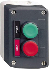 Schneider Electric - 2 Operator, Flush Pushbutton Control Station - Start-Stop (Legend), Momentary Switch, NO/NC Contact, NEMA 13, 4X - Apex Tool & Supply
