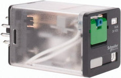 Schneider Electric - Octal Electromechanical Plug-in General Purpose Relay - 10 Amp at 240 V, 3PDT, 24 VDC, 35mm Wide x 56mm High x 35.4mm Deep - Apex Tool & Supply