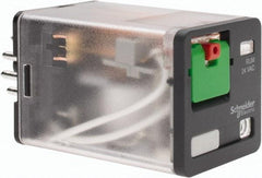 Schneider Electric - 3 at 60 Hz VA Power Rating, Octal Electromechanical Plug-in General Purpose Relay - 10 Amp at 250 VAC, 3PDT, 24 VAC, 35mm Wide x 56mm High x 35.4mm Deep - Apex Tool & Supply