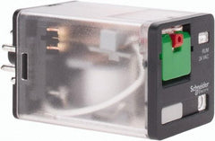 Schneider Electric - 3 at 60 Hz VA Power Rating, Octal Electromechanical Plug-in General Purpose Relay - 10 Amp at 277 VAC & 30 VDC, DPDT, 24 VAC, 35mm Wide x 56mm High x 35.4mm Deep - Apex Tool & Supply