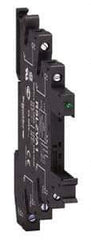Schneider Electric - 12/24 VAC and 12/24 VDC, 6, SPDT, Flat Relay Socket - DIN Rail Mount, CO, Screw Terminal - Apex Tool & Supply