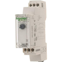 Schneider Electric - 100 hr Delay, Multiple Range SPST Time Delay Relay - 0.7 Contact Amp, 24 to 240 VAC/VDC, Selector Switch - Apex Tool & Supply