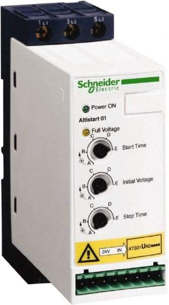 Schneider Electric - 12 Amp, 120 Coil VAC, 50/60 Hz, IEC Motor Starter - 3 Phase Hp: 7.5 - Apex Tool & Supply
