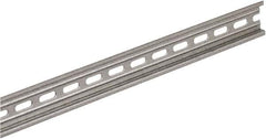 Square D - 1/2m Long x 0.3 Inch Wide x 1.38 Inch High x Steel DIN Rail - 0.04 Inch Thick - Apex Tool & Supply