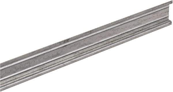 Square D - 1m Long x 0.3 Inch Wide x 1.38 Inch High x Steel DIN Rail - 0.04 Inch Thick - Apex Tool & Supply