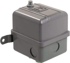 Square D - 1 NEMA Rated, DPST, 80 to 100 psig, Vacuum Switch Pressure and Level Switch - Adjustable Pressure, 575 VAC, 1/4 Inch NPSF Connector, Screw Terminal, For Use with Air Compressors, Electrically Driven Water Pumps - Apex Tool & Supply