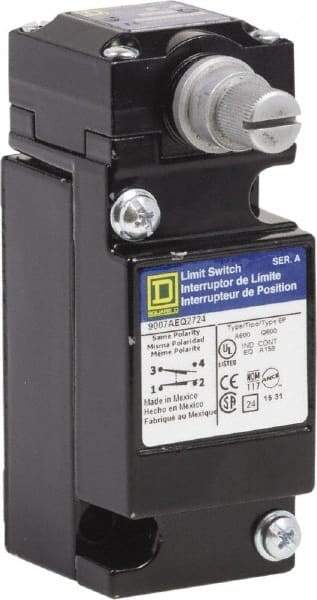 Square D - SPDT, NC/NO, 600 VAC, Screw Terminal, Roller Lever Actuator, General Purpose Limit Switch - 1, 2, 4, 6, 12, 13, 6P NEMA Rating, Surface Mount - Apex Tool & Supply