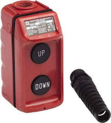Schneider Electric - 2 Operator, Pushbutton Pendant Control Station - Up-Down (Legend), Momentary Switch, 4NO Contact, NEMA 1, 3, 3R, 4, 4X - Apex Tool & Supply