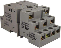 Square D - 11 Pins, 300 VAC, 10 Amp (CSA) and 16 Amp (UL), Square Relay Socket - DIN Rail Mount, Panel Mount, 2 Tiers, Screw Terminal - Apex Tool & Supply