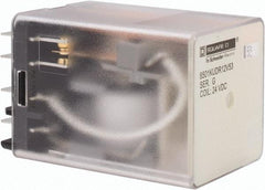 Square D - 8 Pins, 1 hp at 277 Volt & 1/3 hp at 120 Volt, 3 VA Power Rating, Square Electromechanical Plug-in General Purpose Relay - 10 Amp at 250 VAC, DPDT, 24 VDC, 34.9mm Wide x 50mm High x 35.4mm Deep - Apex Tool & Supply