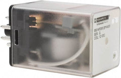Square D - 8 Pins, 1 hp at 277 Volt & 1/3 hp at 120 Volt, 3 VA Power Rating, Octal Electromechanical Plug-in General Purpose Relay - 10 Amp at 250 VAC, DPDT, 12 VDC, 34.9mm Wide x 50.3mm High x 35.4mm Deep - Apex Tool & Supply