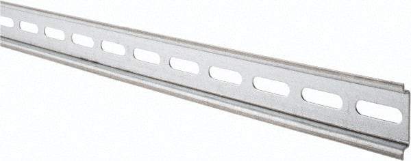 Schneider Electric - 2m Long x 0.3 Inch Wide x 1.4 Inch High x Steel DIN Rail - 0.04 Inch Thick - Apex Tool & Supply