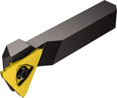 Sandvik Coromant - QS-R/LF123T/U..B, External, Left Hand, 6.4mm Max Depth of Cut, Indexable Grooving Tool Holder - N123U3-0150- CM Insert Compatibility, 9.53mm Shank Height, 9.53mm Shank Width, 69.85mm OAL - Apex Tool & Supply